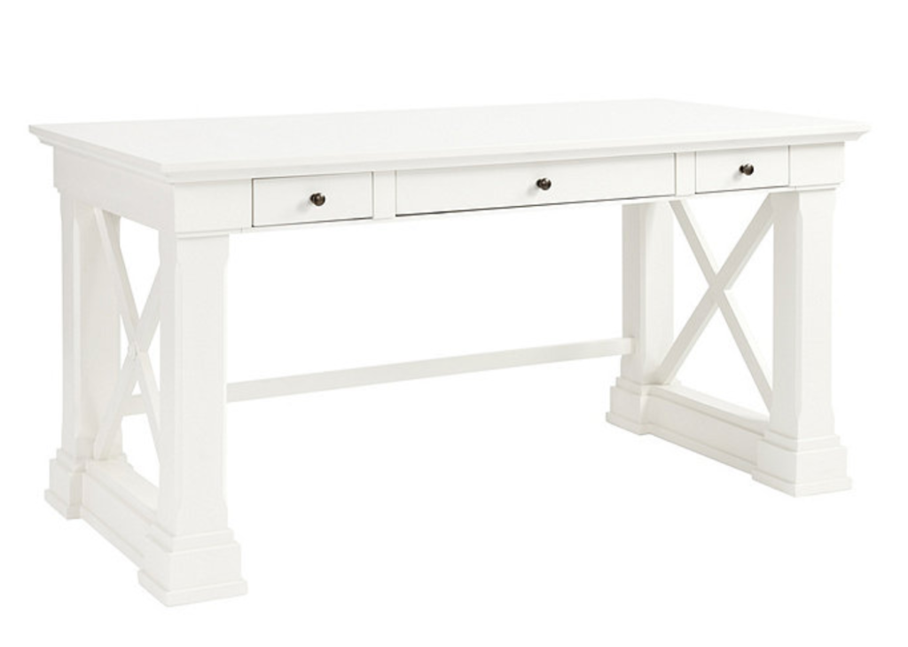 white x-base desk home office essential